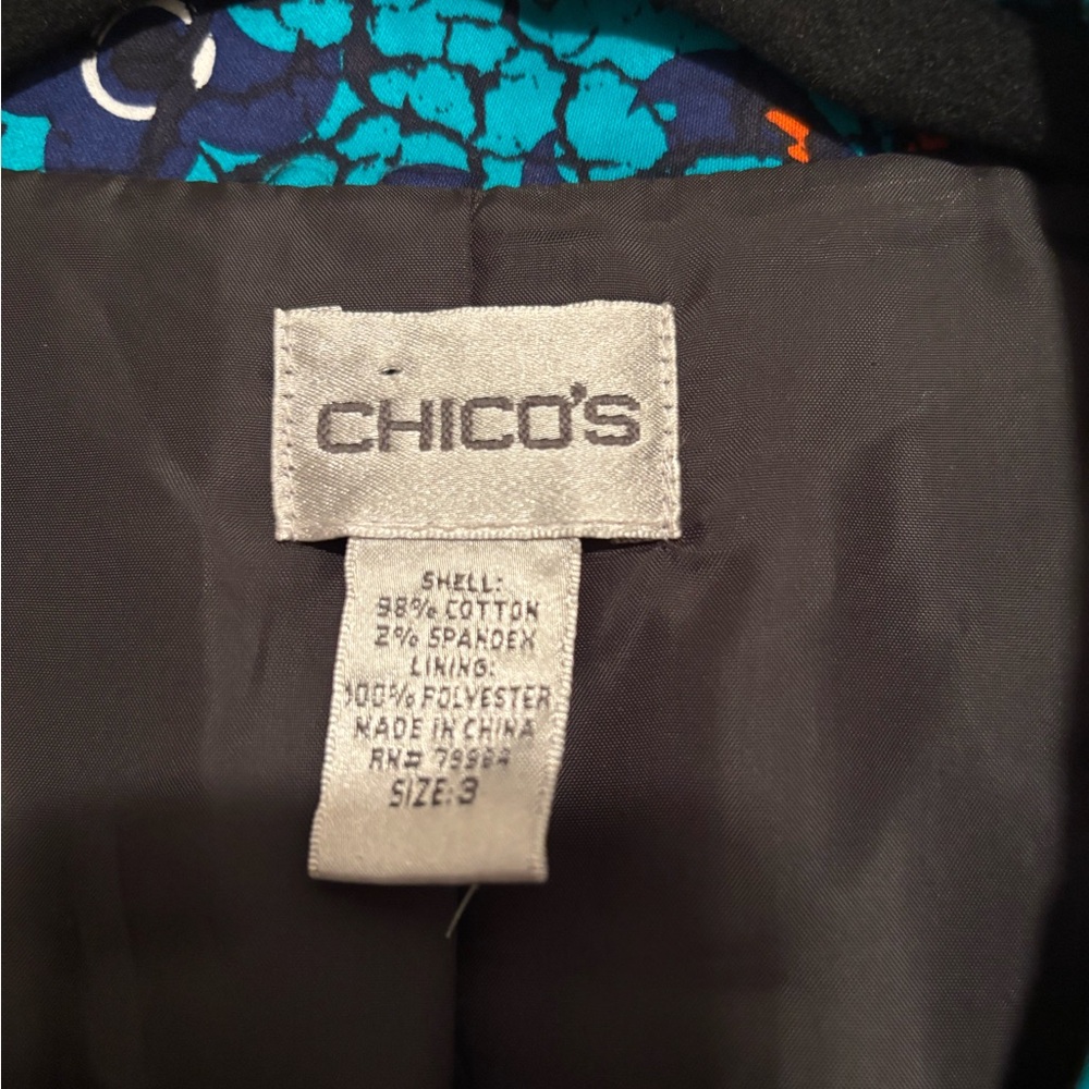 Chico's Multicolor Patterned Blazer - image 2